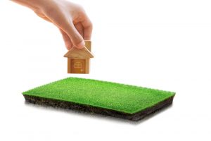 House,Symbol,And,,Land,Plot,For,Housing,Construction,Project.,Round