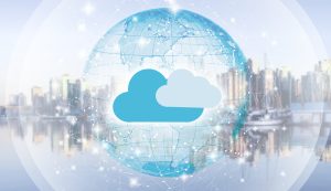 Cloud,Computing,Icon,With,Blurry,City,Scape,Connection,Concept