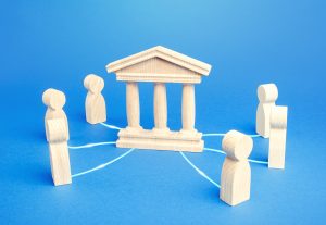 Bank,Or,Government,State,Is,An,Intermediary,Between,People.,Communication