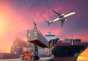 Container,Cargo,Freight,Ship,With,Working,Crane,Bridge,In,Shipyard